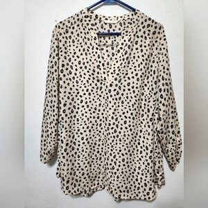 Leopard Print Women's Top 2x